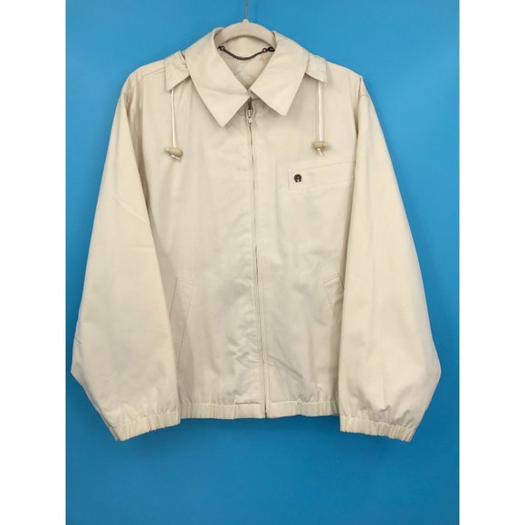 Etienne Aigner Vintage Bomber Jacket Ivory Cream Size 14 - Picture 1 of 7